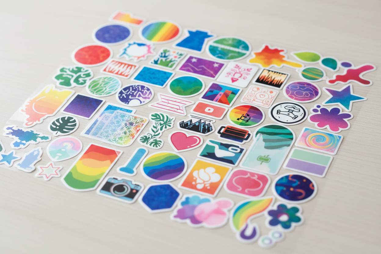 no stickers with text